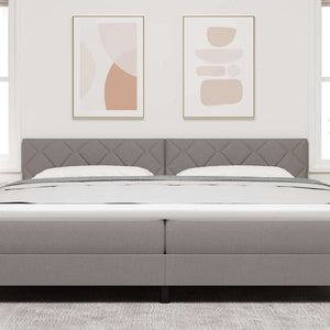vidaXL Tête de lit LED Taupe 200 cm Tissu