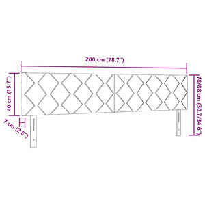 vidaXL Tête de lit LED Taupe 200 cm Tissu