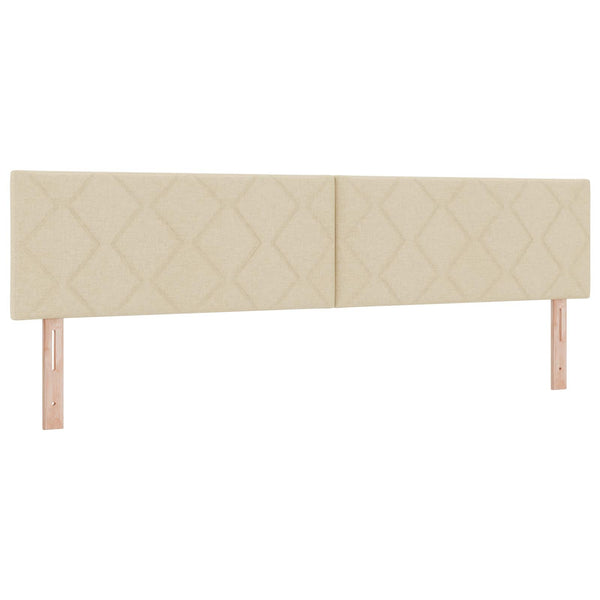 LED Kopfteil Creme Stoff 200 cm