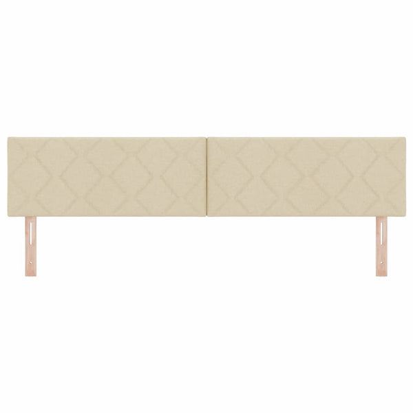 LED Kopfteil Creme Stoff 200 cm