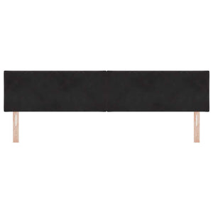 LED Kopfteil Schwarz Samt 200 cm