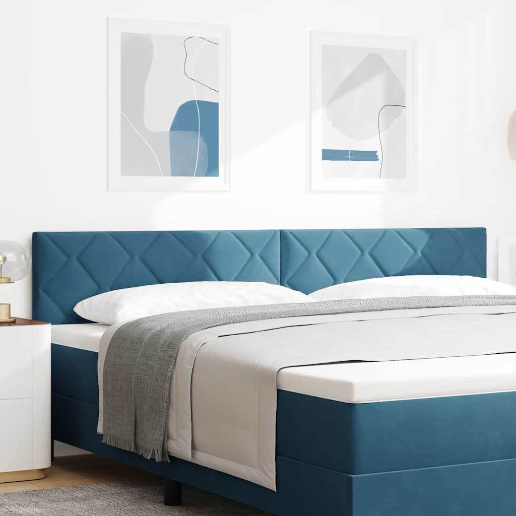 LED Kopfteil Dunkelblau Samt 200 cm
