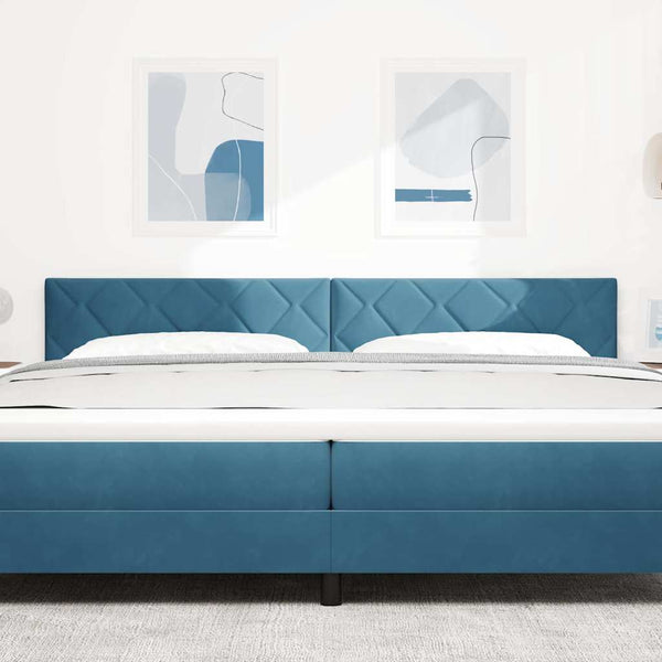 LED Kopfteil Dunkelblau Samt 200 cm