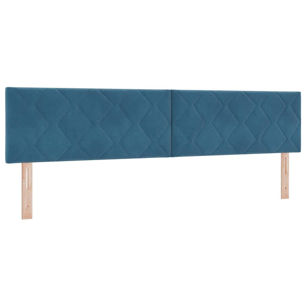 LED Kopfteil Dunkelblau Samt 200 cm