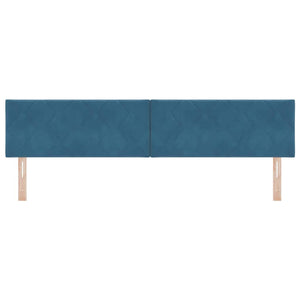 LED Kopfteil Dunkelblau Samt 200 cm