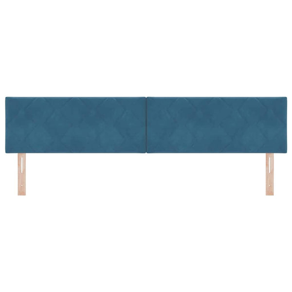 LED Kopfteil Dunkelblau Samt 200 cm
