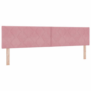 LED Kopfteil Rosa Samt 200 cm