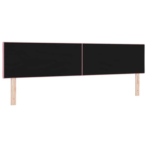 LED Kopfteil Rosa Samt 200 cm