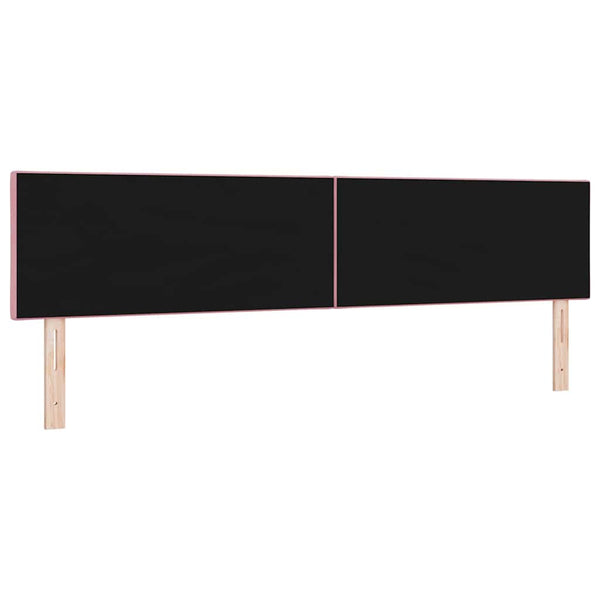 LED Kopfteil Rosa Samt 200 cm