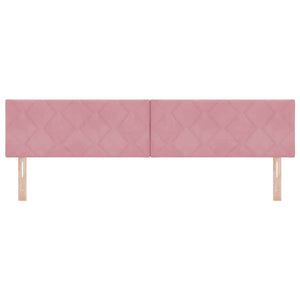 LED Kopfteil Rosa Samt 200 cm