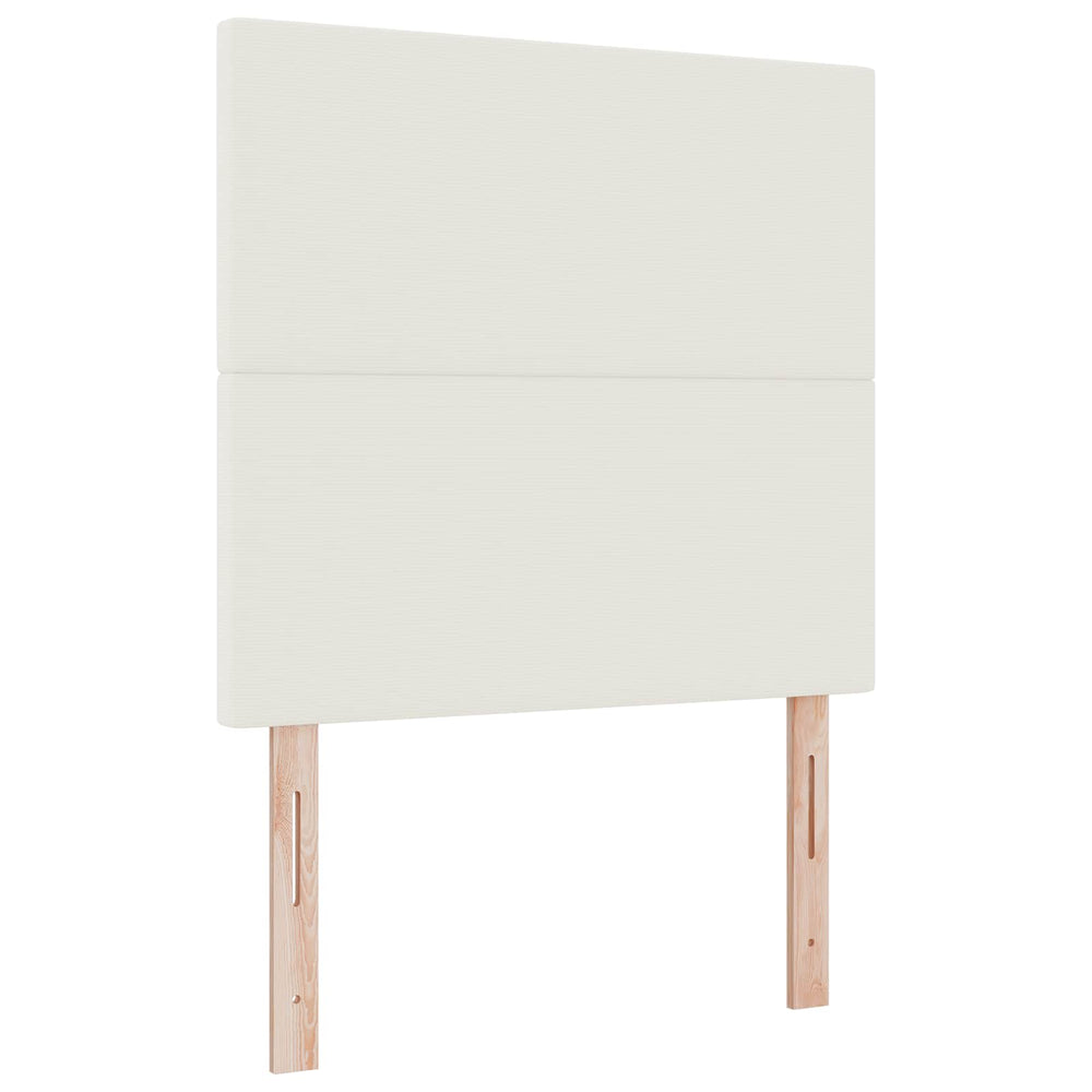LED Kopfteil Creme Cordstoff 80 cm