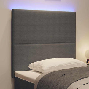 vidaXL LED Headboard with LED Light Strips Light Grey 90 cm Corduroy