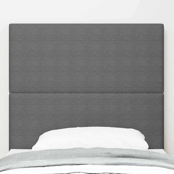 vidaXL LED Headboard with LED Light Strips Light Grey 90 cm Corduroy