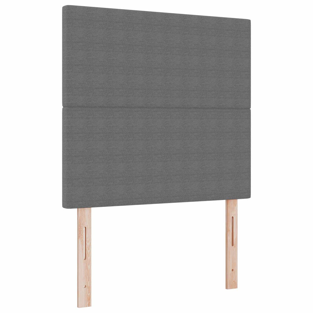 LED Kopfteil Hellgrau 90 cm Cordstoff
