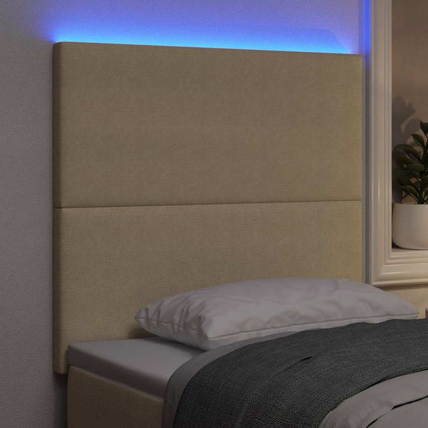 LED Kopfteil Grau-Grün 90cm