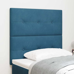 vidaXL LED Headboard with LED Strips Blue 80 cm Velvet