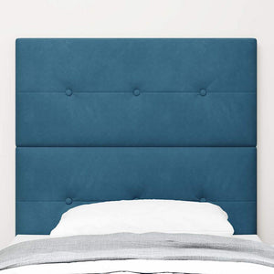 vidaXL LED Headboard with LED Strips Blue 80 cm Velvet
