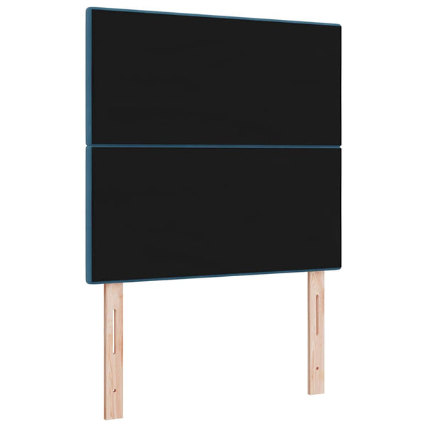 vidaXL LED Headboard with LED Strips Blue 80 cm Velvet