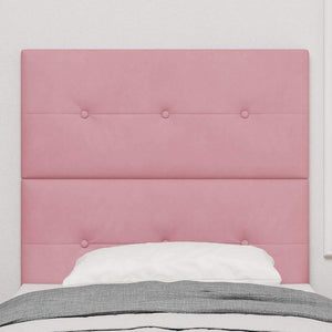 vidaXL LED Headboard with LED Strips Pink 90 cm Velvet