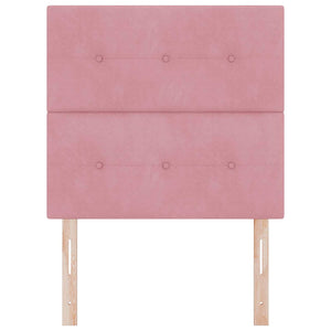 vidaXL LED Headboard with LED Strips Pink 90 cm Velvet