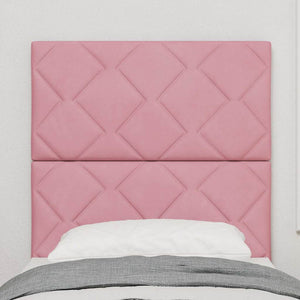 LED Kopfteil Rosa Samt 80cm