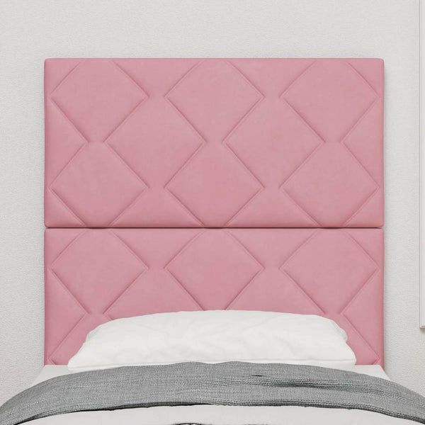 LED Kopfteil Rosa Samt 80cm