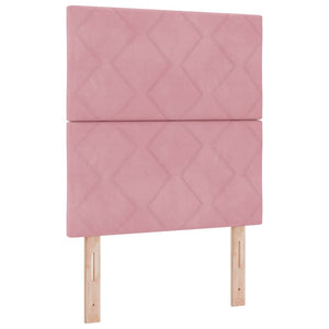 LED Kopfteil Rosa Samt 80cm