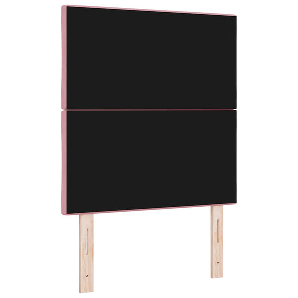 LED Kopfteil Rosa Samt 80cm