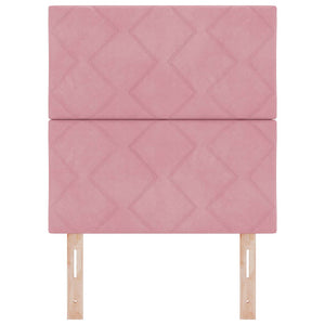 LED Kopfteil Rosa Samt 80cm