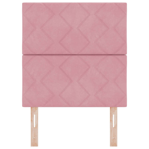 LED Kopfteil Rosa Samt 80cm