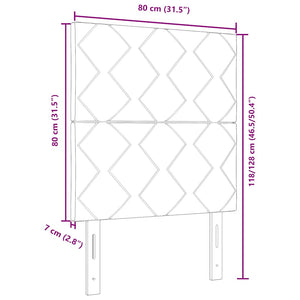 LED Kopfteil Rosa Samt 80cm