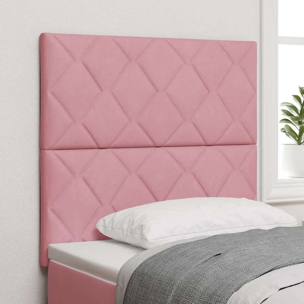 LED Kopfteil Rosa 90 cm Samt