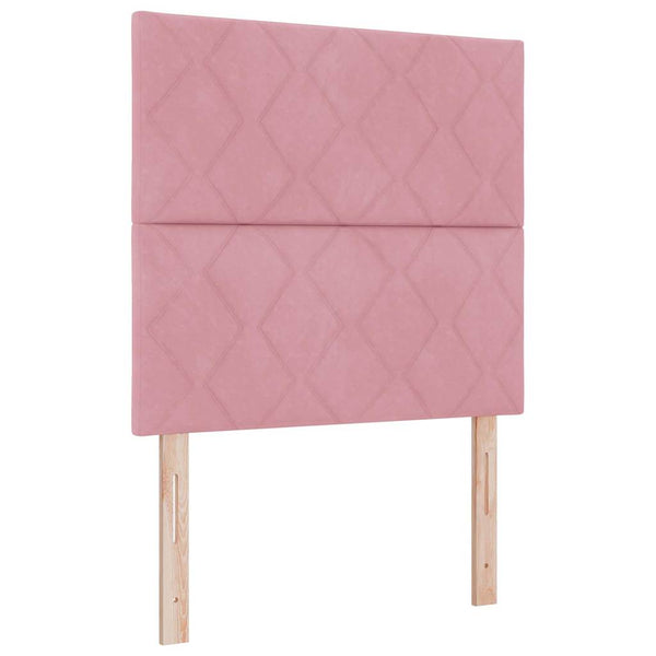 LED Kopfteil Rosa 90 cm Samt