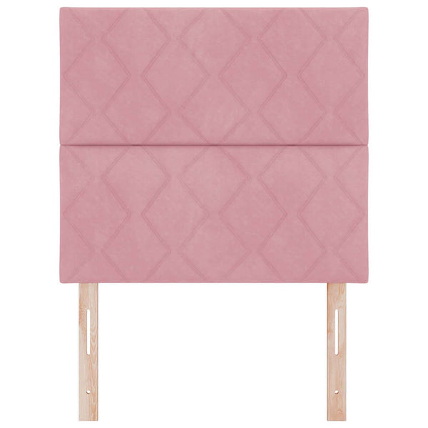 LED Kopfteil Rosa 90 cm Samt