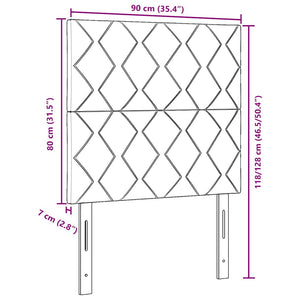 LED Kopfteil Rosa 90 cm Samt