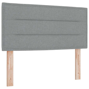 Boxspringbett Hellgrau 80x200 cm mit Kopfteil