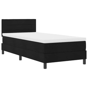 Boxspringbett Schwarz 80x200 cm mit Kopfteil