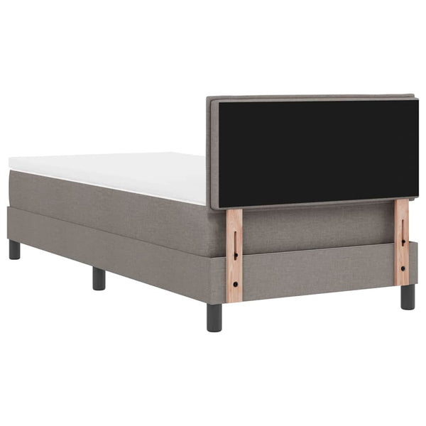 vidaXL Lit coffre avec tête de lit Taupe 80 x 200 cm Tissu