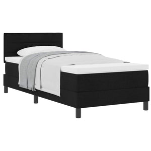 Boxspringbett Schwarz 90x190 cm mit Kopfteil
