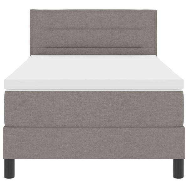 vidaXL Lit coffre avec tête de lit Taupe 90 x 190 cm Tissu