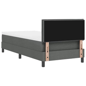 Boxspringbett mit Kopfteil Dunkelgrau 90x200 cm