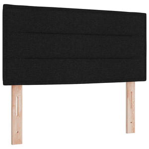 Boxspringbett Schwarz 90x200 cm mit Kopfteil