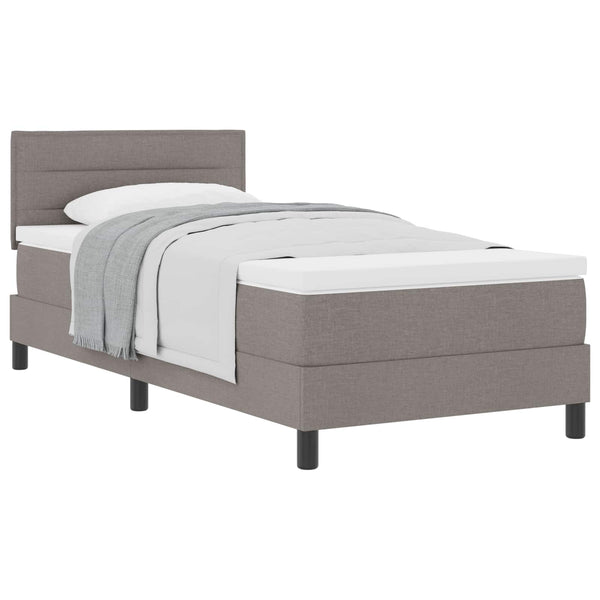 Boxspringbett Taupe 90x200 cm mit Kopfteil