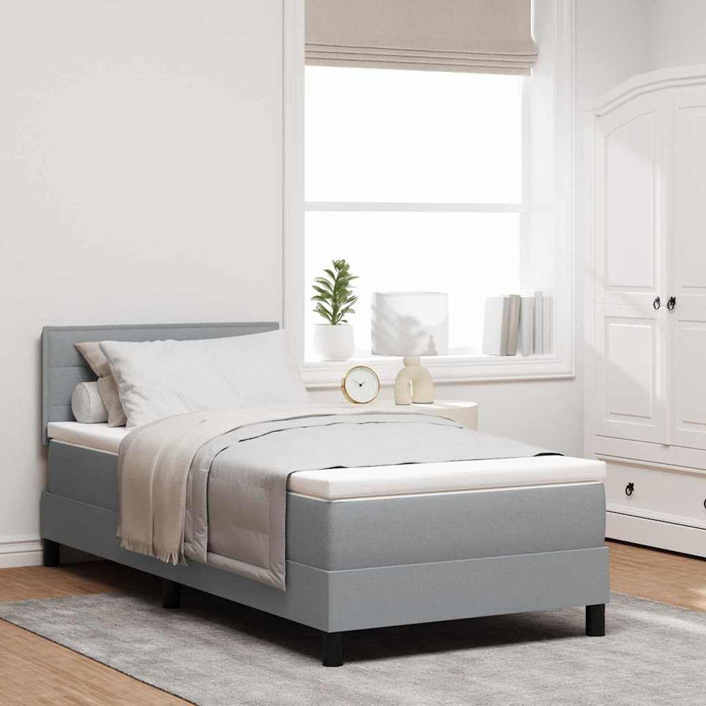 Boxspringbett Hellgrau 100x200 cm
