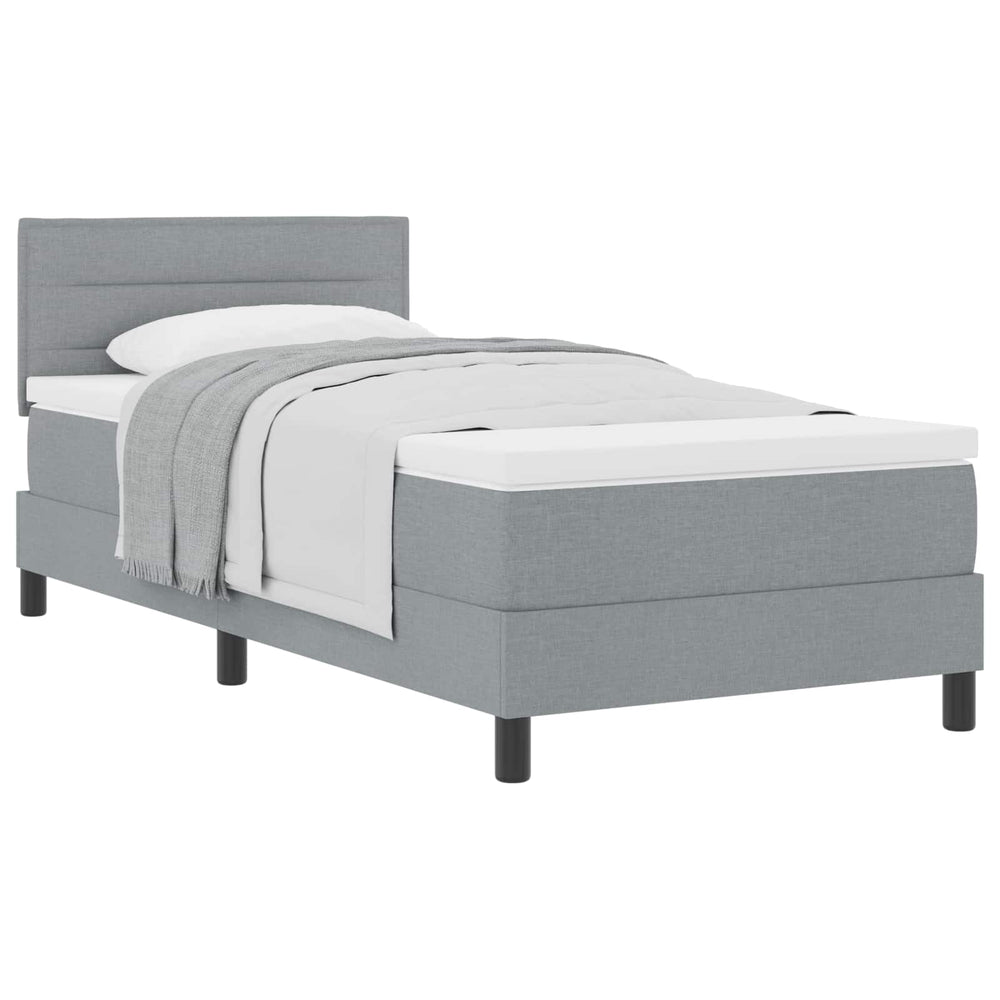 Boxspringbett Hellgrau 100x200 cm