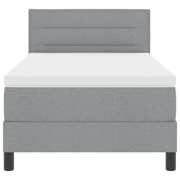 Boxspringbett Hellgrau 100x200 cm