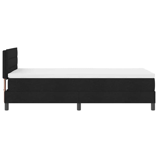 Boxspringbett Schwarz 100x200 cm mit Kopfteil