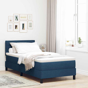 Boxspringbett Blau 100x200 cm mit Kopfteil