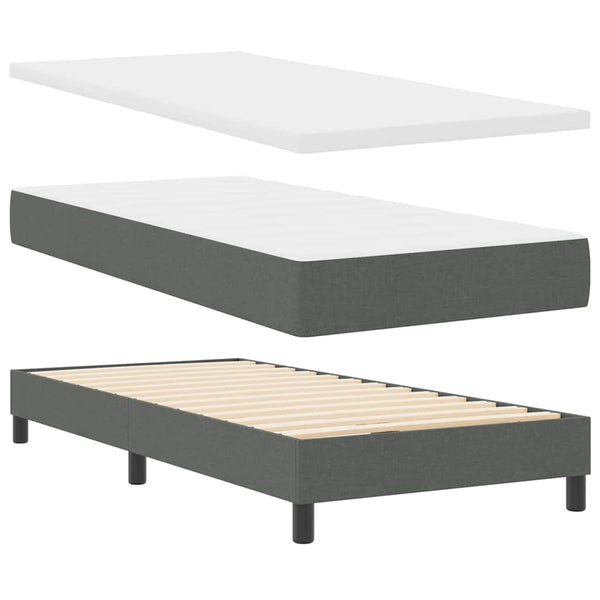 Boxspringbett Dunkelgrau 120x190 cm