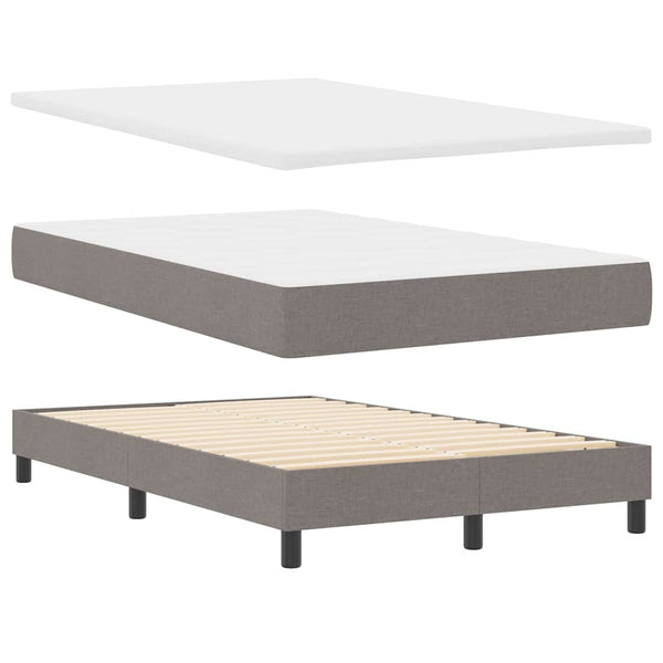 Boxspringbett Taupe 120x190 cm mit Kopfteil